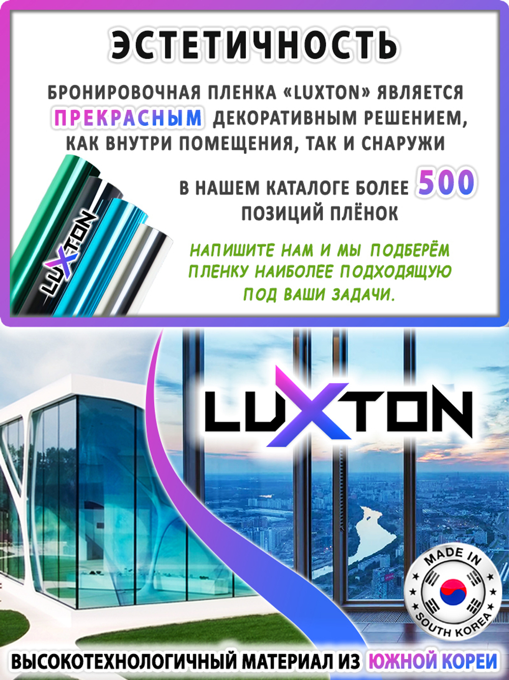 Пленка защитная бронировочная SAFETY 11 MIL PREMIUM LUXTON, рулон (ширина рулона 1,524 м.)