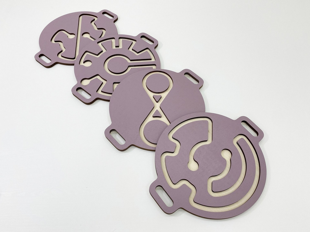 Набор комплектов из 4-х ручных балансиров и 2-х платформ для детей Балу