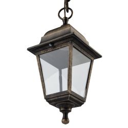 Садово-парковый светильник ЭРА НСУ 04-60-001 бронза 4 гранный подвесной IP44 Е27 max60Вт | Садово-парковые светильники