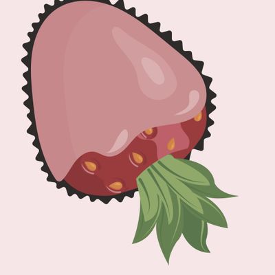 клубника в розовой глазури