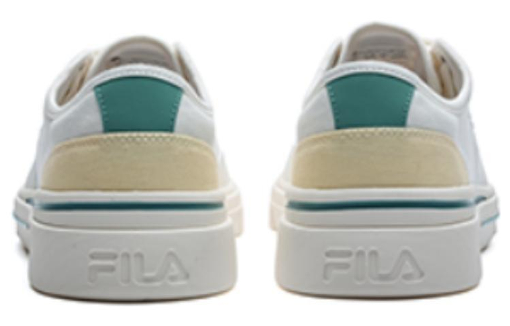 FILA Sandwich sports comfortable non-slip wear-resistant lightweight low-top canvas shoes men's snow white