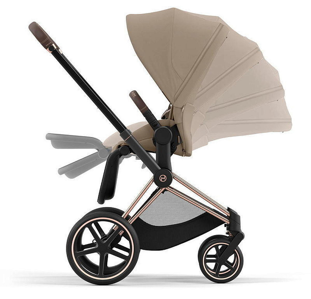 Коляска Cybex Priam IV Rosegold complete Cloud G Lava Grey Base G 3 в 1 Cozy Beige