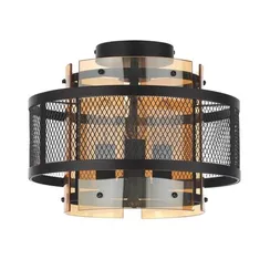 8007/3C MODERNI LN26 296 черный/черный, золотой металл/металл, стекло Потолочный светильник Е14 3*40W 220V ZARINA