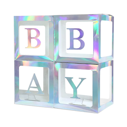 Коробки для шаров "Baby перламутровые" 4 шт