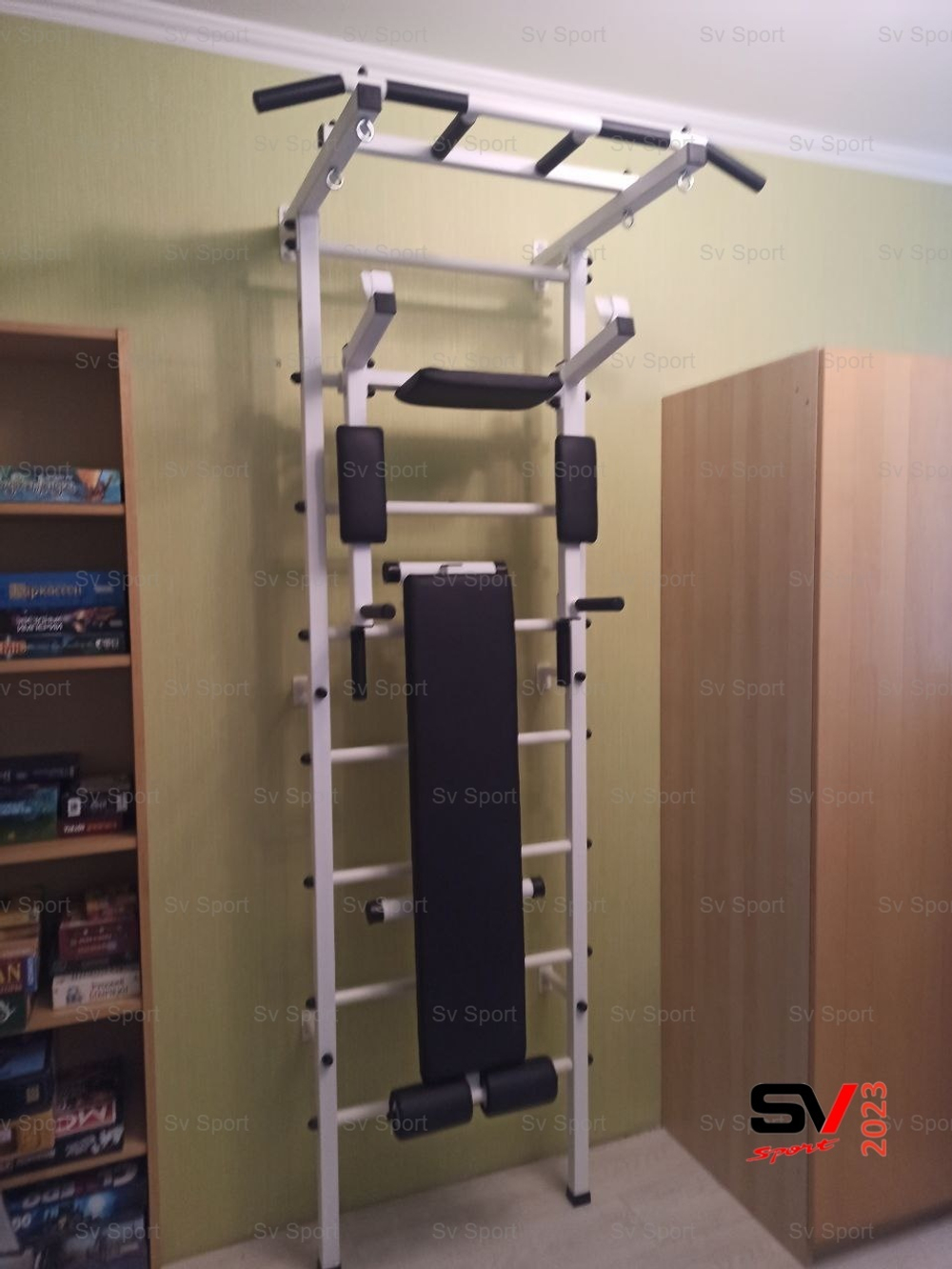 Монтаж шведской стенки Sv Sport в бетонные, кирпичные стены