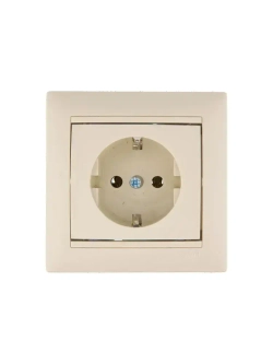Розетка Legran Vаlena цвет слоновая кость с заземлением (1шт) + рамка 1пост 1шт