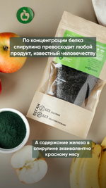 Пастила яблоко-спирулина, 50 г