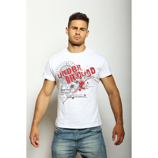 Мужская футболка белая с принтом Scandaloso Андеграунд 0202148m-EP