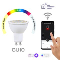 Умная лампа GU10 EKF Connect 5W WIFI RGBW