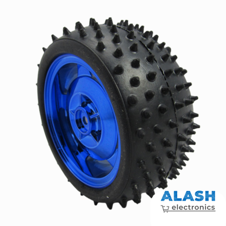Интеллектуальный робот-автомобиль с шипованными противоскользящими колесами 85 мм, синие