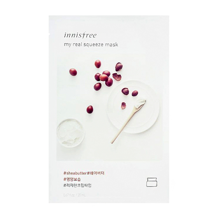 Маска для лица Innisfree тканевая кремовая с маслом Ши, 20 мл