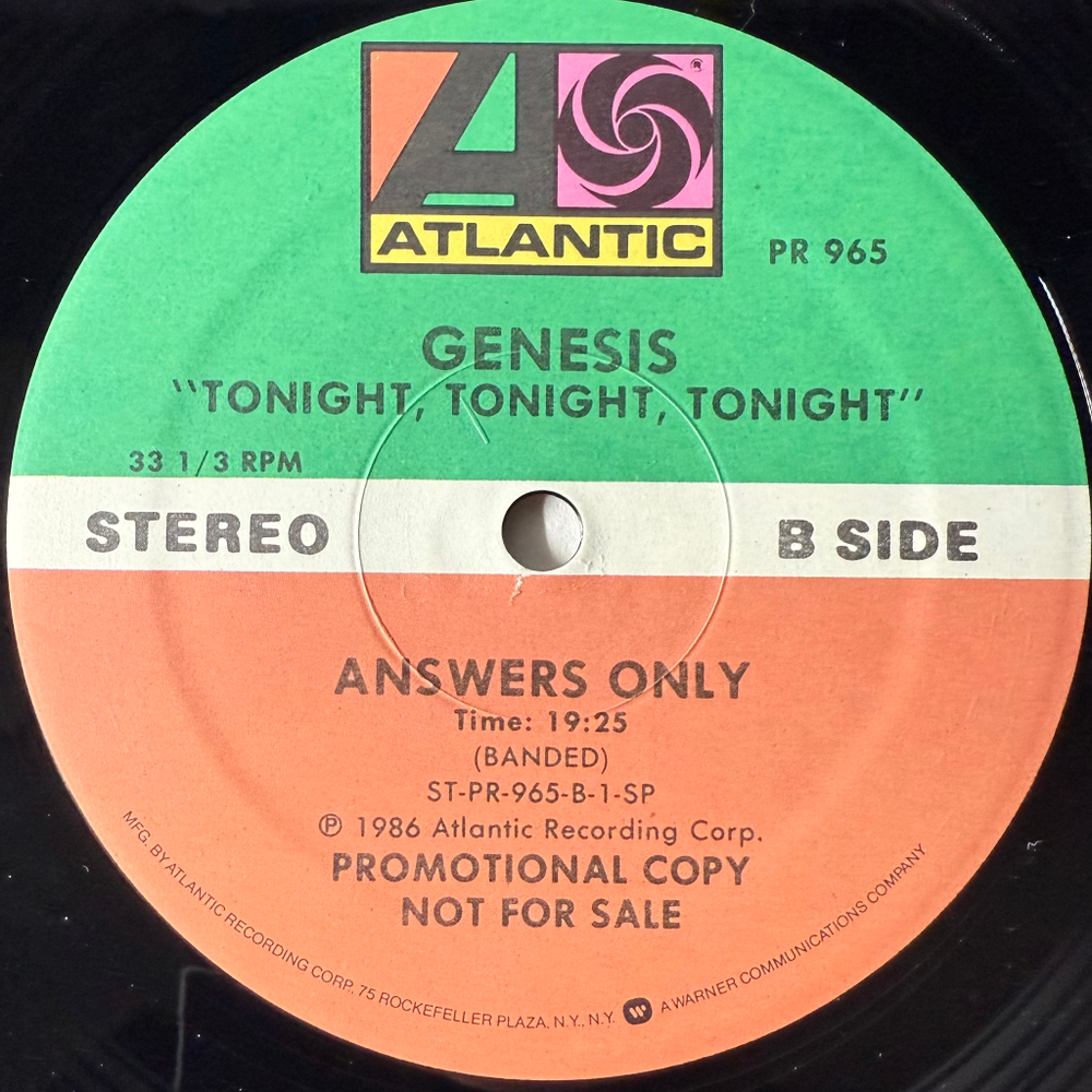 Genesis ‎– Tonight, Tonight, Tonight Exclusive Candid Interview (США 1986г.)