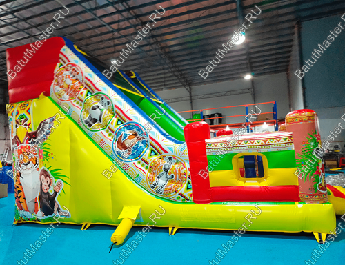 Надувная горка "Звериная компания", 7*4*5 м
