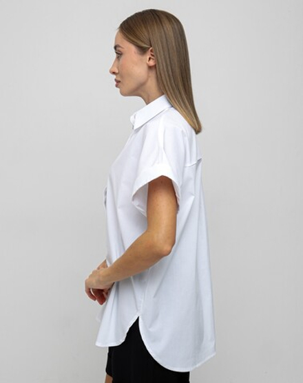 Рубашка с коротким рукавом, цвет белый