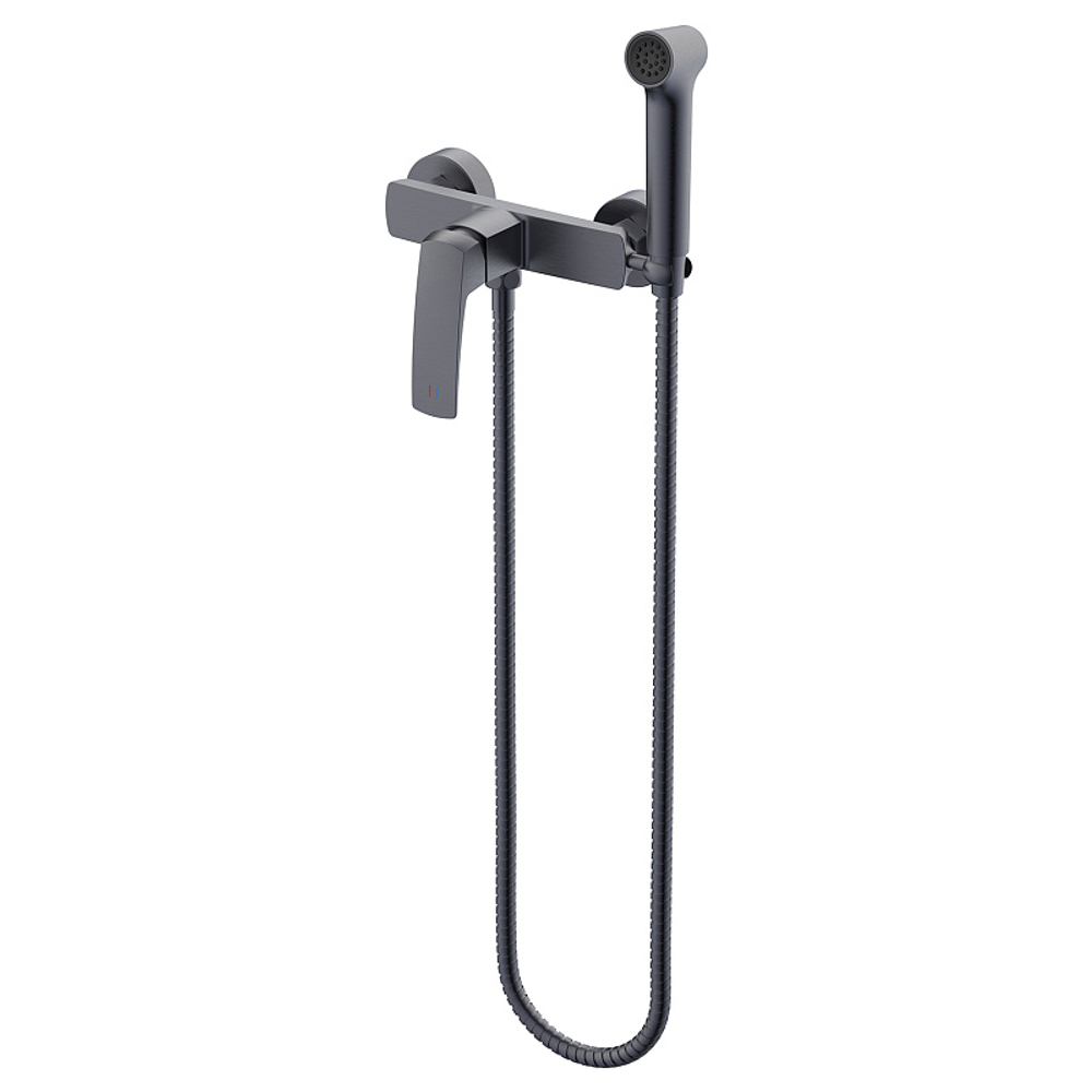 Гигиенический душ Azario Conda со смесителем, керамический картридж, шланг 150 см, графит (AZ-K2511GR)