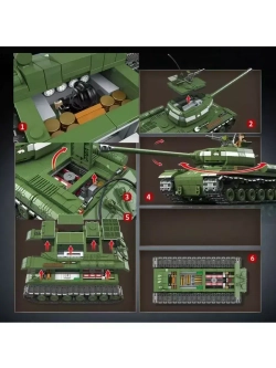 Конструктор Тяжелый советский танк 1703 детали