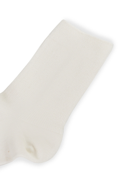 Носки из хлопка в мелкий рубчик Молочный