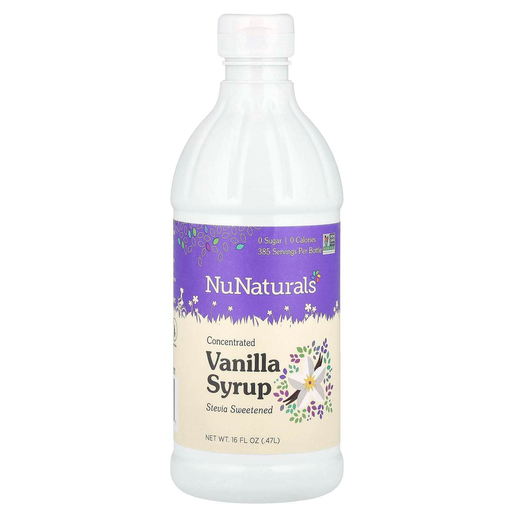 NuNaturals, Концентрированный ванильный сироп, 0,47 л (16 жидк. унц.)