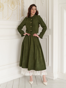 Юбка бохо вельветовая миди