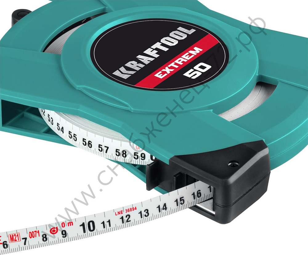 KRAFTOOL 50 м, геодезическая стальная мерная лента (34185-50)