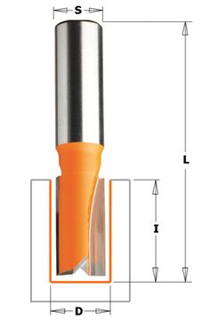 Фреза концевая  пазовая D=10,0 I=31,7 S=8,0 L=60,0 CMT 912.100.11