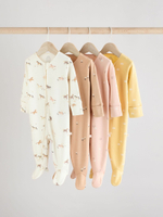 Комбинезон / Cлип для малышей Next E18-360, 4 шт., Молочный, Розовый, Светло-коричневый, Светло-желтый