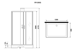 Душевая кабина Grossman (Гроссман) Elegans GR252Q (120х80х217), с низким поддоном