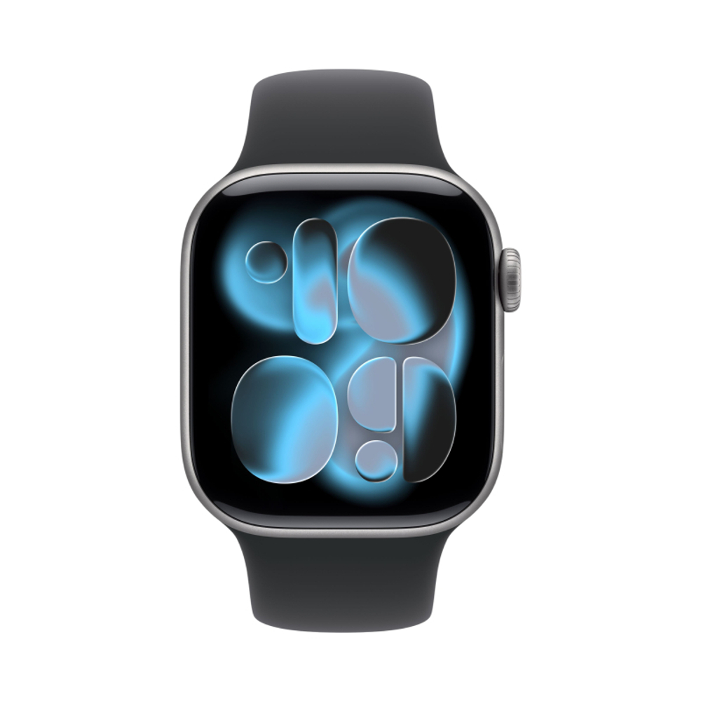 Умные часы Apple Watch Series 11, 46 mm, Space Grey Aluminium Black Sport Band M/L