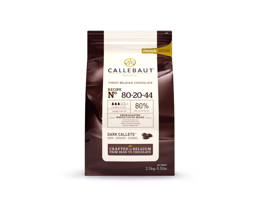 Шоколад Callebaut Горький 80.4% (Пакет 2,5 кг)