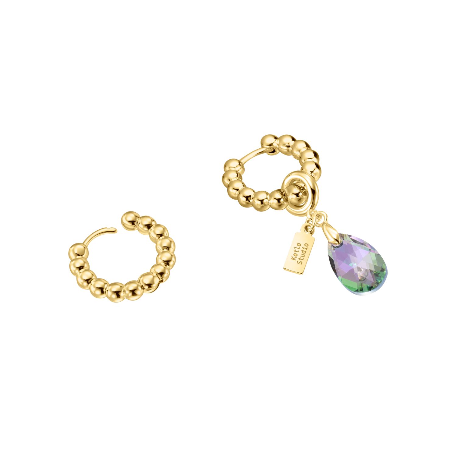 Серьги Drop Gold-Holographic Earrings