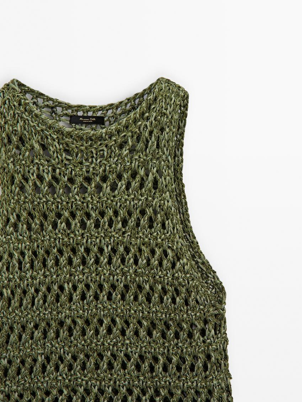 Massimo Dutti Трикотажный топ - Studio, фисташковый