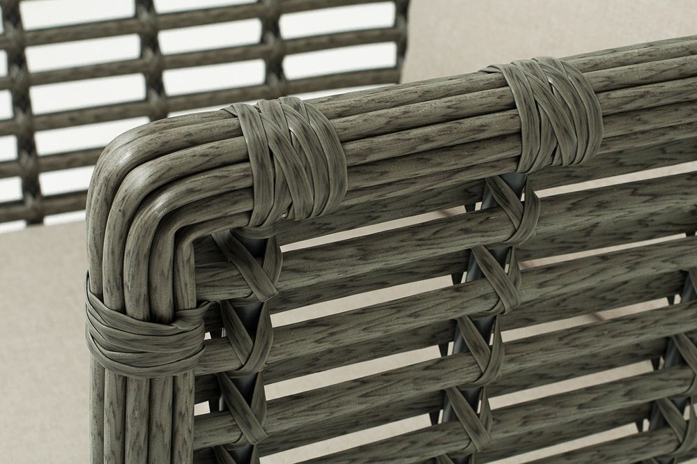 "Валенсия" кресло из искусственного ротанга, цвет серый