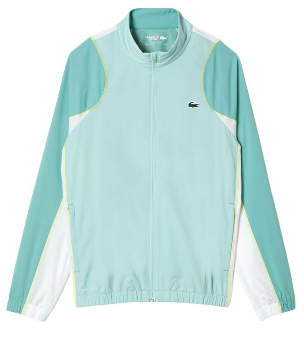 Мужской теннисный костюм Lacoste Tennis High Neck Jogger Set - light green/green/white/yellow