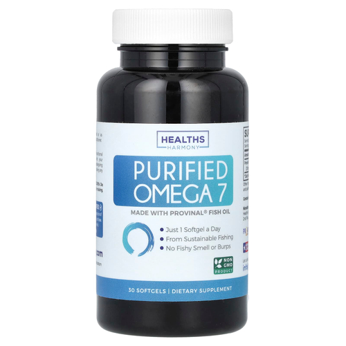 Healths Harmony, Очищенная омега-7, 30 мягких таблеток