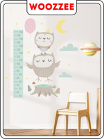 Наклейка декоративная ростомер "Принцесса сова"