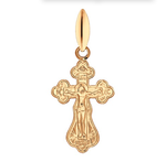 Крест православный нательный серебряный с позолотой Sokolov арт. 93120007