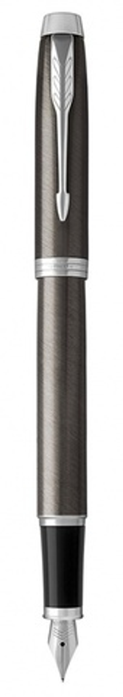 Перьевая ручка Parker IM Metal Core Dark Espresso CT, перо: F, цвет чернил: blue, в подарочной упаковке.