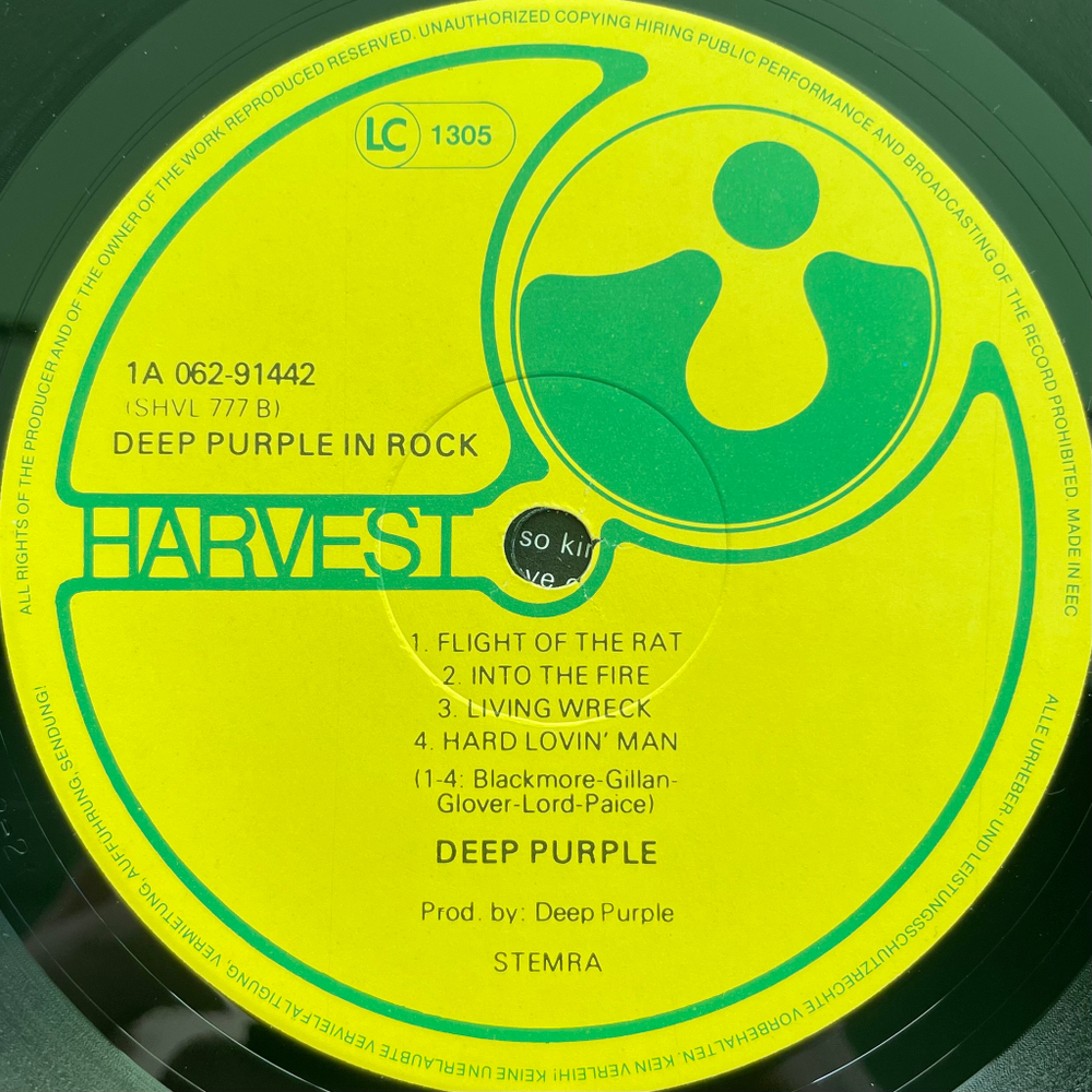 Deep Purple ‎– In Rock (Голландия)