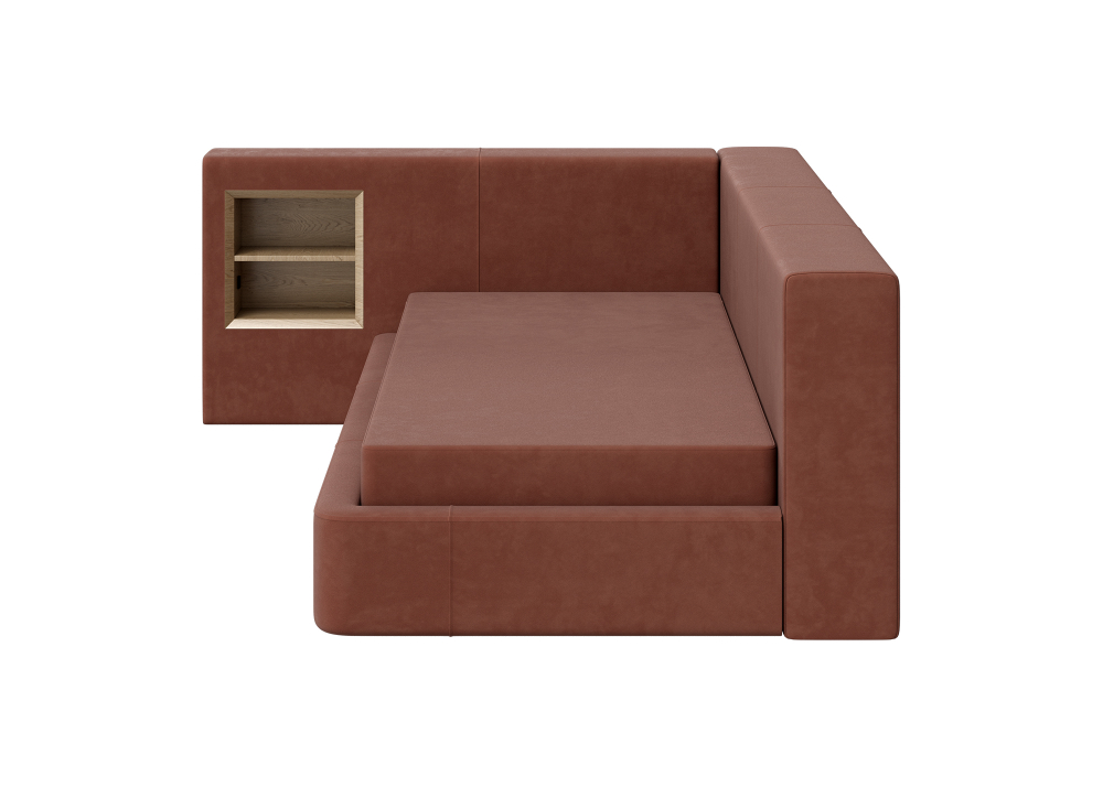 Диван-кровать Cube c нишей M (сиена FiberGuardе)