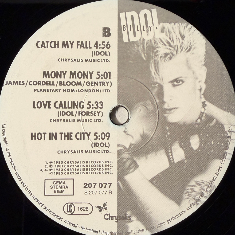 Billy Idol - Vital Idol (Европа 1985г.)