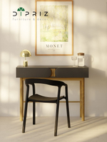 Стол письменный с 2 ящиками Ола, на ножках из массива сосны, графит