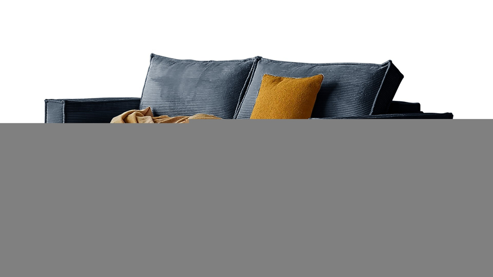 Диван Софт 3 Cilium Indigo 240*94*80 см, Синий Вельвет Еврокнижка Фиеста