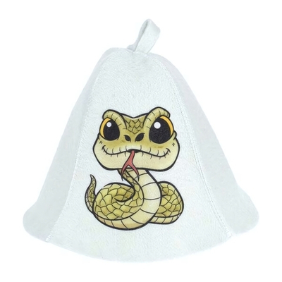 Шапка из войлока для бани и сауны «Змейка»