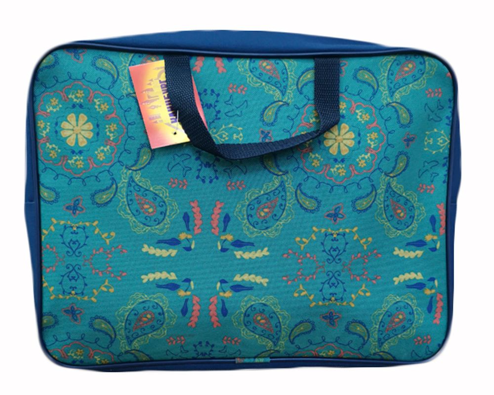 Папка с ручками А4, Канцбург 3Ш48, широкая, Весна, ткань, молния