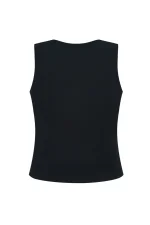 Приталенный жилет черный