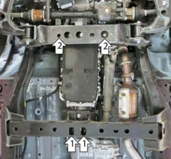 Защита стальная 2 мм КПП для JAC T9 Motodor.78317