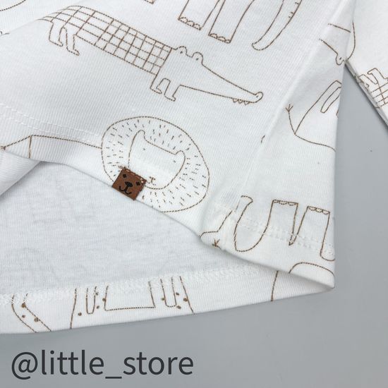 Лонгслив хлопковый "Я родился" сахар