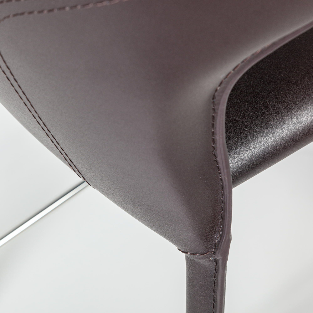 Стул полубарный Austin, кожа коричневый