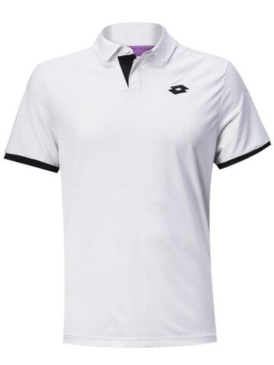 Мужское теннисное поло Lotto Top Ten III Polo PL - bright white/all bla