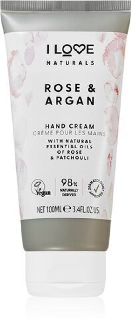 I love... Naturals Rose & Argan - увлажняющий крем для рук с ароматом розы / 100 ml / GTIN 5060849630092 набор 5 шт.